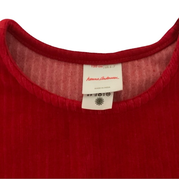 Hanna Andersson Ribbed Velour Top 6/7 - Picture 3 of 3
